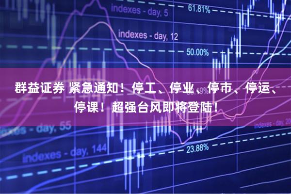 群益证券 紧急通知！停工、停业、停市、停运、停课！超强台风即将登陆！